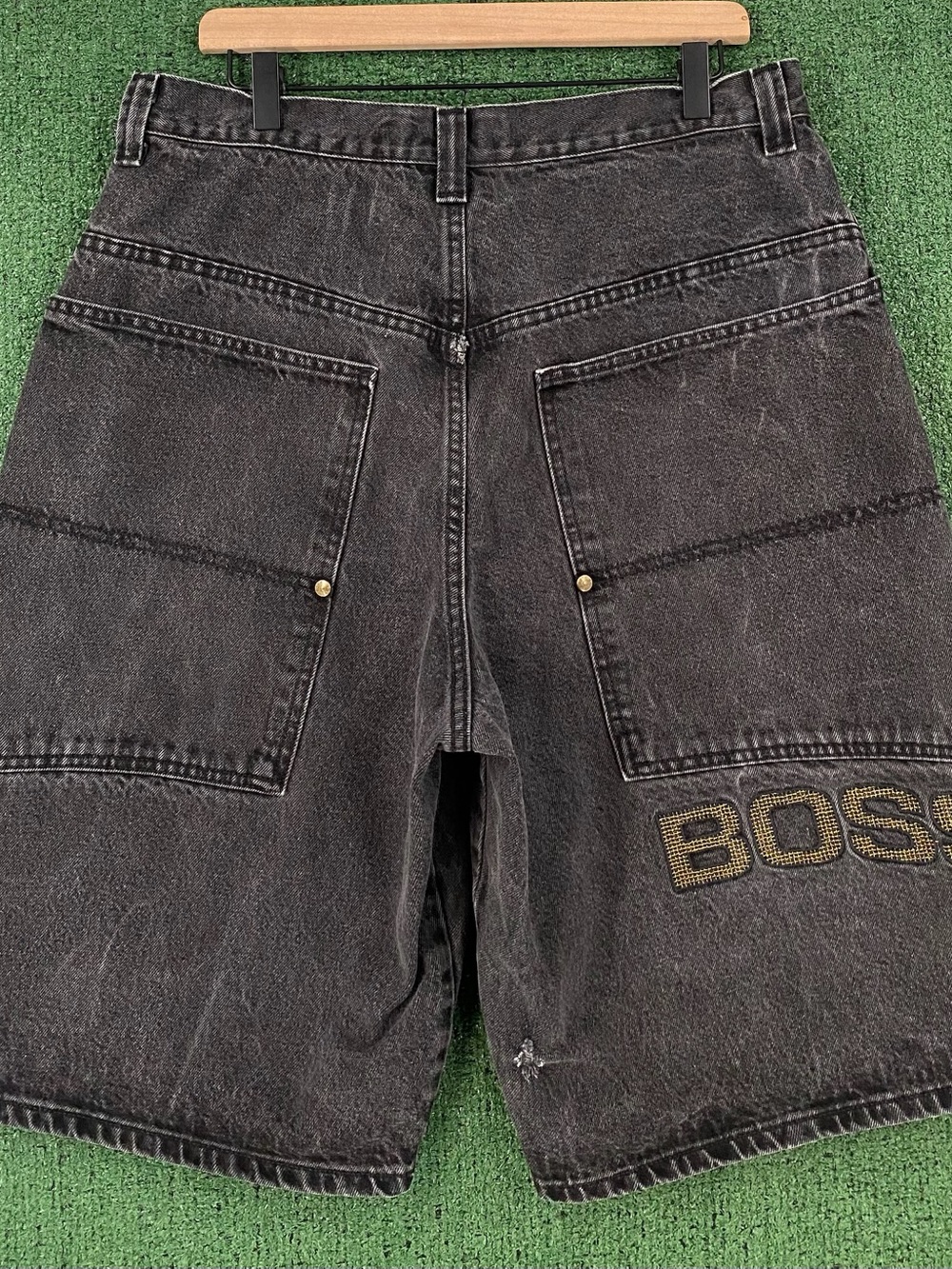 Rare Vintage 90s Boss Deep Pocket Baggy Jean Shorts Jorts Mens Size 33